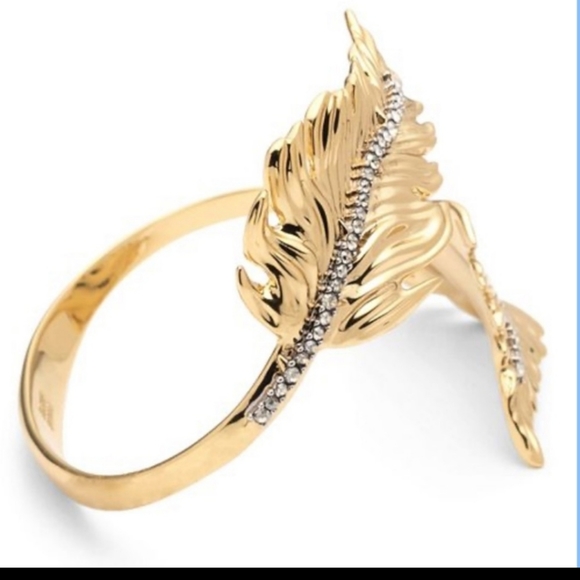 NWOT ALEXIS.BITTAR GOLD CUFF 10k GOLD rhodium plated NWOT - Picture 5 of 13